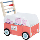 Chariot de marche multifonction - ROBA - Peppa Pig - Avec centre d'activités en forme de bus - Corail