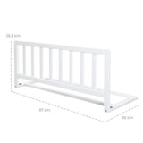 ROBA Barriere de Lit en Bois 90 cm - Protection Anti-Chute Sűre pour Bébés et Enfants - 18 mois a 5 Ans - Montage Facile - Blanc