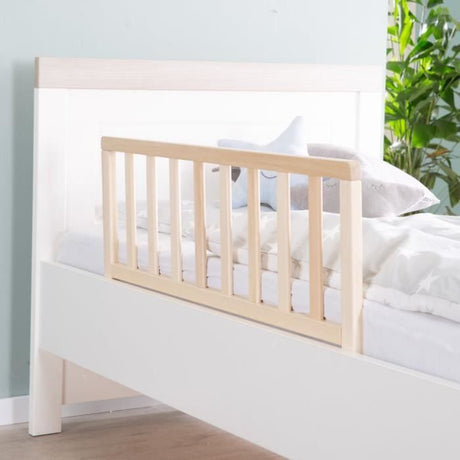 ROBA Barriere de Lit 90 cm - Protection Anti-Chute Sűre pour Bébés et Enfants - de 18 Mois a 5 Ans - Montage Facile - Bois Naturel