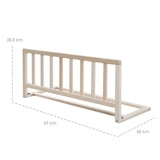 ROBA Barriere de Lit 90 cm - Protection Anti-Chute Sűre pour Bébés et Enfants - de 18 Mois a 5 Ans - Montage Facile - Bois Naturel