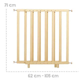 Barriere de sécurité bébé - ROBA - Pour porte et escalier - De 62 a 105 cm - Bois naturel