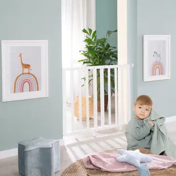 Barriere de sécurité bébé - ROBA - Pour porte et escalier - De 62 a 105 cm - Blanc