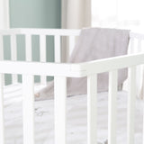 Parc hexagonal - ROBA - FOX & BUNNY - De la naissance jusqu'a 15 kg - Réglable - Roulettes - Blanc laqué