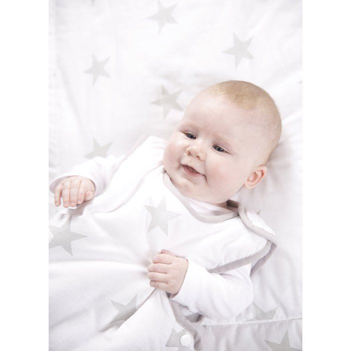 Matelas a langer - ROBA - LITTLE STARS - 85 x 75 cm - Blanc étoiles grises