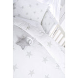 Matelas a langer - ROBA - LITTLE STARS - 85 x 75 cm - Blanc étoiles grises