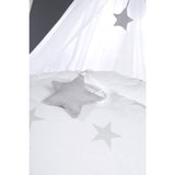 Matelas a langer - ROBA - LITTLE STARS - 85 x 75 cm - Blanc étoiles grises