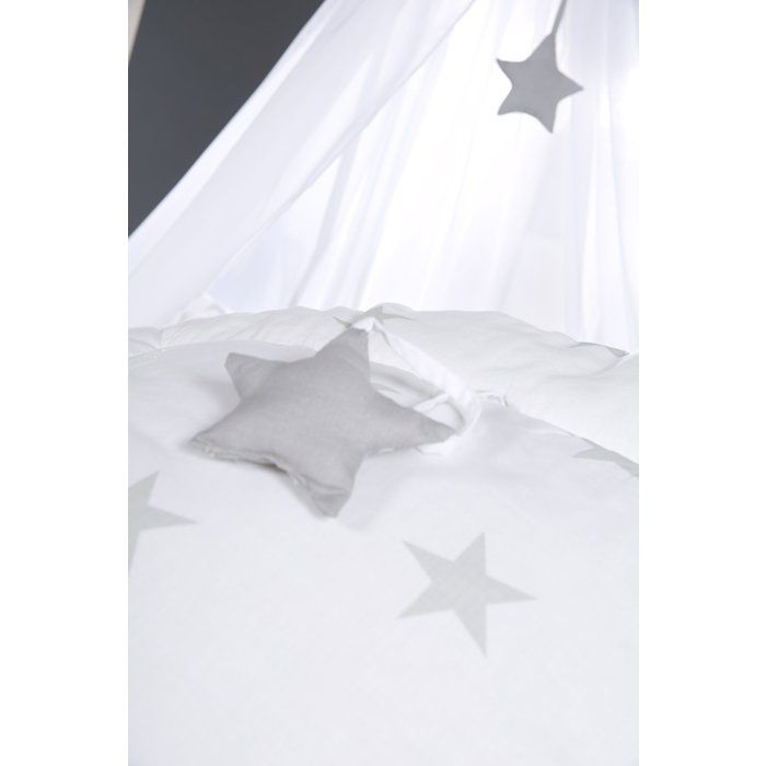 Matelas a langer - ROBA - LITTLE STARS - 85 x 75 cm - Blanc étoiles grises