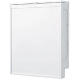 Table a langer murale rabattable - ROBA - Matelas imperméable inclus - 2 Étageres intégrées - Bois Laqué Blanc