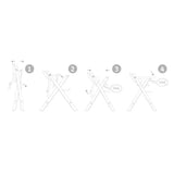 Chaise haute pliable - ROBA - FOLD UP SMART - Plateau repas + harnais de sécurité - Bois / Blanc