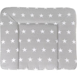 Matelas a langer - ROBA - LITTLE STARS - 85 x 75 cm - Gris étoiles blanches