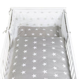 Lit bébé évolutif - 70 x 140 cm - ROBA - LITTLE STARS - Avec accessoires - Blanc