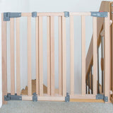 Barriere de Sécurité Bébé pour Escalier Safety Up - ROBA - Largeur de 93.5 a 120.5 cm - Bois Naturel