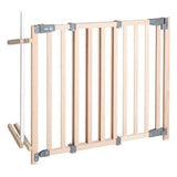 Barriere de Sécurité Bébé pour Escalier Safety Up - ROBA - Largeur de 93.5 a 120.5 cm - Bois Naturel