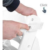 Chaise haute évolutive - ROBA - SIT UP CLICK & FUN - Plateau repas amovible - Hauteur réglable - Jusqu'a 70 Kg - Bois Laqué Blanc