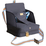 Réhausseur de chaise bébé - ROBA - Pliable - Coussin gonflable - Ceinture ajustable - 6 mois / 3 Ans (15 Kg) - Bleu marine