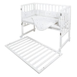 Berceau cododo 3-en-1 - ROBA - SAFE ASLEEP - Equipement 'Sternenzauber' inclus - Blanc