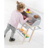 Cuisine barbecue pour enfant - ROBA - Bois massif - 14 accessoires - Gris / Naturel