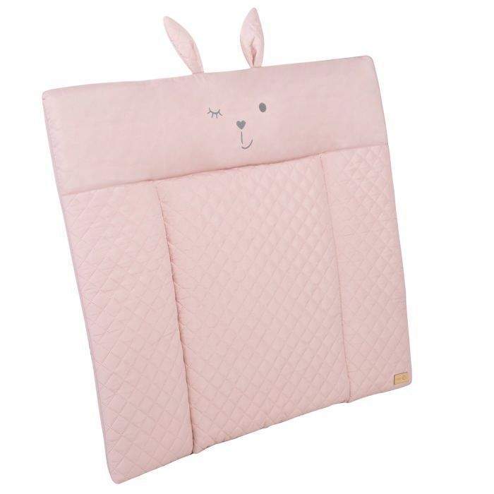 Matelas a langer - ROBA - Visage de lapin Lily Rosa - 85 x 75 cm - Rose