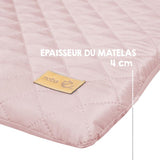 Matelas a langer - ROBA - Visage de lapin Lily Rosa - 85 x 75 cm - Rose