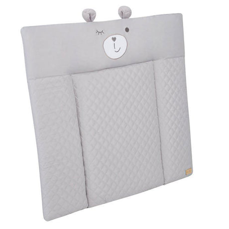 Matelas a langer - ROBA - Visage d'ours Sammy - 85 x 75 cm - Gris