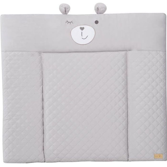 Matelas a langer - ROBA - Visage d'ours Sammy - 85 x 75 cm - Gris