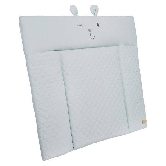 Matelas a langer - ROBA - Visage d'ours Benny - 85 x 75 cm - Bleu clair