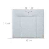 Matelas a langer - ROBA - Visage d'ours Benny - 85 x 75 cm - Bleu clair