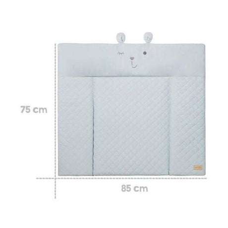 Matelas a langer - ROBA - Visage d'ours Benny - 85 x 75 cm - Bleu clair