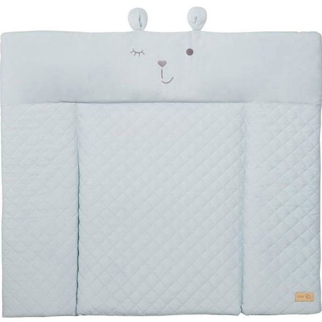 Matelas a langer - ROBA - Visage d'ours Benny - 85 x 75 cm - Bleu clair