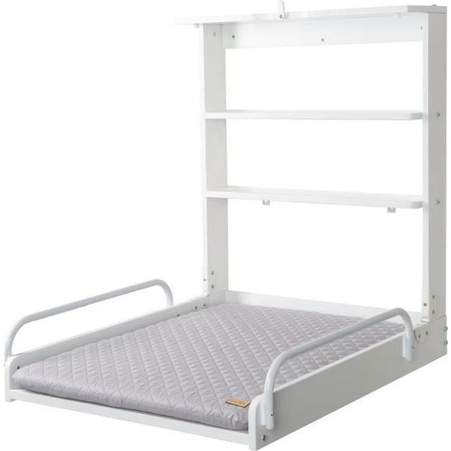 Table a langer murale - 66 x 76,5 x 79 cm - ROBA - Pliable - Blanc