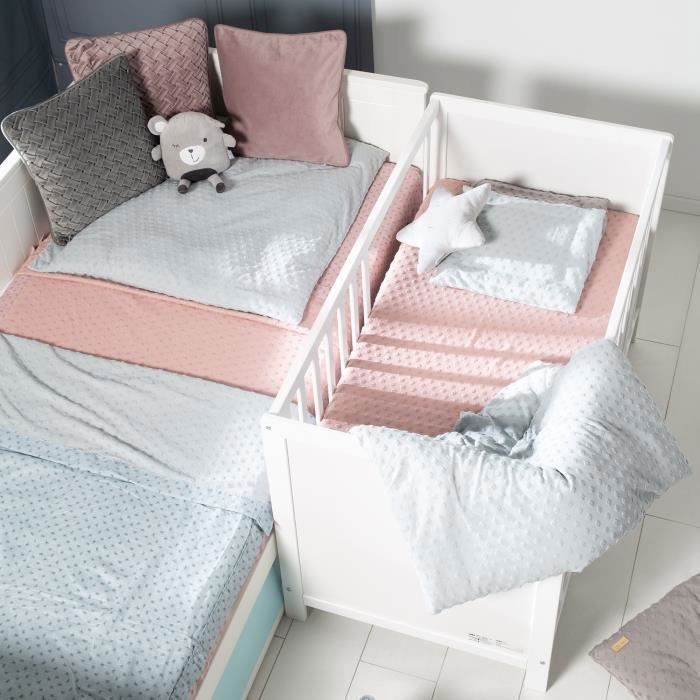 Lit bébé cododo 2-en-1 - 60 x 130 cm - ROBA - Blanc
