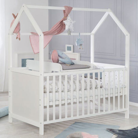 Plan a langer + matelas 'Roba Style' - ROBA - a poser sur lit bébé - Blanc / Matelas gris