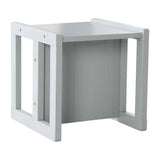 Tabouret évolutif enfant - ROBA - 3 hauteurs - Style campagne - Gris