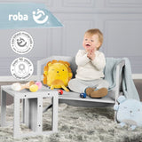 Tabouret évolutif enfant - ROBA - 3 hauteurs - Style campagne - Gris