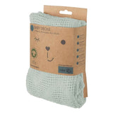 Couverture bébé - ROBA - LIL PLANET - 80 x 80 cm - Coton biologique - Pois éponge - Vert givré