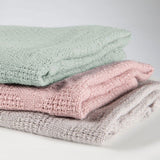 Couverture bébé - ROBA - LIL PLANET - 80 x 80 cm - Coton biologique - Pois éponge - Vert givré