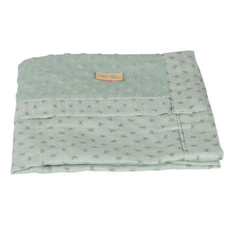 ROBA Couverture Bébé Bio Lil Planet 80x80 cm Certifié GOTS - Motif Pois - Vert