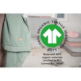 ROBA Couverture Bébé Bio Lil Planet 80x80 cm Certifié GOTS - Motif Pois - Vert