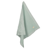 ROBA Couverture Bébé Bio Lil Planet 80x80 cm Certifié GOTS - Motif Pois - Vert