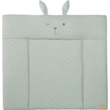 Matelas a langer - ROBA - Visage de lapin - 85 x 75 cm - Vert givré
