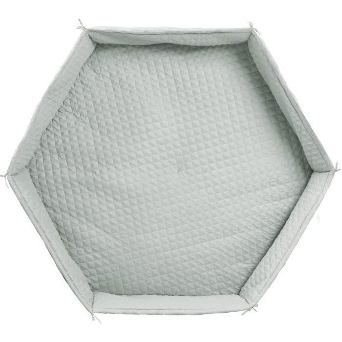 Tapis de parc bébé - ROBA - Pour parc hexagonal - Rembourré - Vert givré