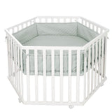 Tapis de parc bébé - ROBA - Pour parc hexagonal - Rembourré - Vert givré