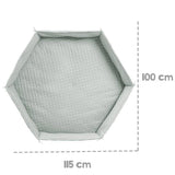 Tapis de parc bébé - ROBA - Pour parc hexagonal - Rembourré - Vert givré