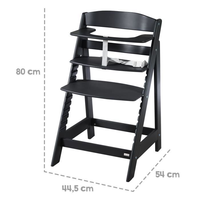 Chaise haute évolutive - ROBA - SIT UP FLEX - Des 6 mois jusqu'a 70 kg - Noir