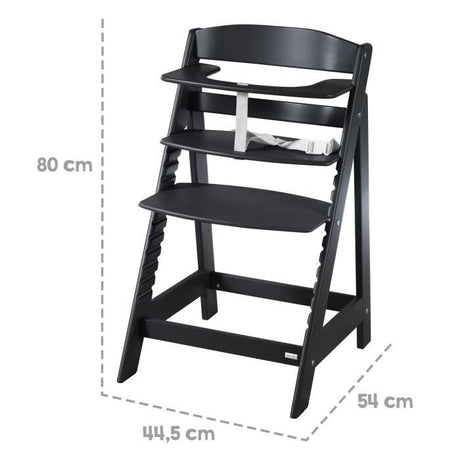 Chaise haute évolutive - ROBA - SIT UP FLEX - Des 6 mois jusqu'a 70 kg - Noir