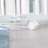 Parc bébé pliable - ROBA - LITTLE STARS - 75 x 100 cm - Réglable en hauteur - 4 Roues freinées - Bois Laqué Blanc - Motif Étoile