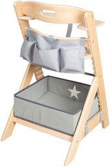 Chaise haute évolutive - ROBA - LIV UP - De 6 mois jusqu'a 70 kg - Set organisateur inclus - Bois naturel
