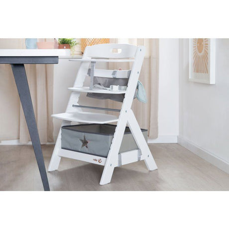 Chaise haute évolutive - ROBA - LIV UP - De 6 mois jusqu'a 70 kg - Set organisateur inclus - Blanc
