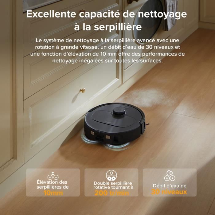 ROBOROCK QR 598 - Aspirateur Robot Laveur - 8000 Pa - Station Multifonctionnelle - Anti-enchevetrement