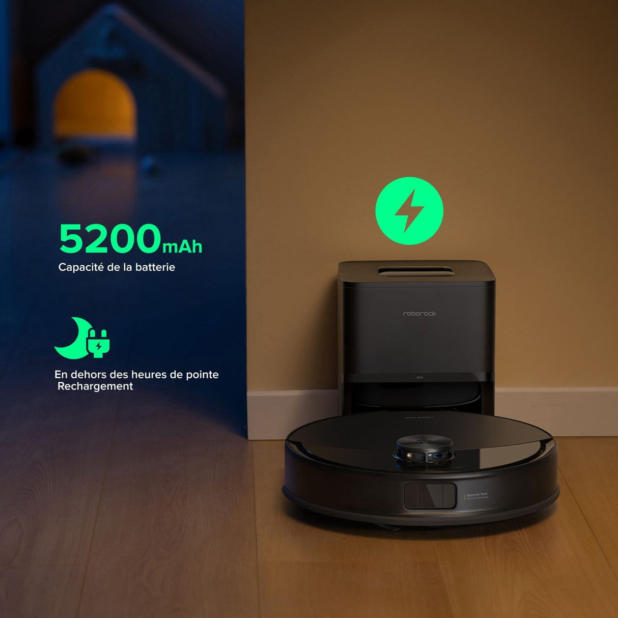 ROBOROCK Q10 VF+ - Aspirateur Robot Laveur avec Station de Vidage Automatique - Puissance 10000 Pa - Autonomie 150 min